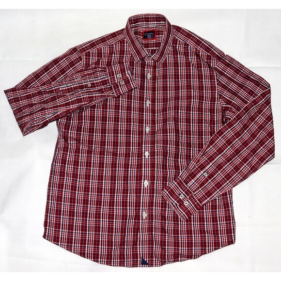 Untuckit Chevalier Wrinkle Free Men's Long Sleeve Button Plaid Shirt Size Medium - Picture 1 of 10